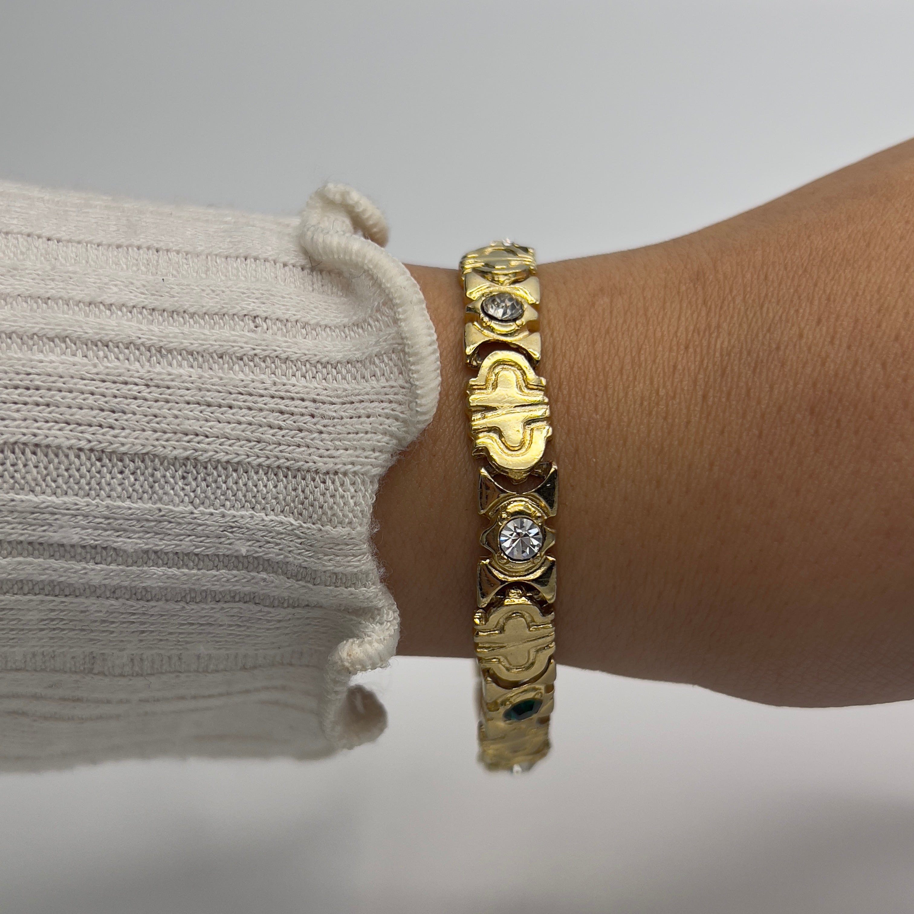 ✨ Gold-Tone Bejeweled Bracelet