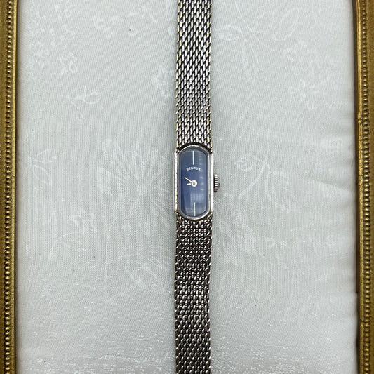 RARE Benrus 1960s Petite Oval Navy Dial Watch