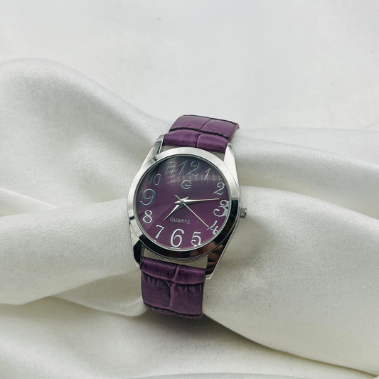 Purple Leather Watch