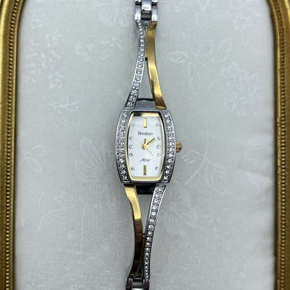 Elegant Two-Toned Diamanté Watch