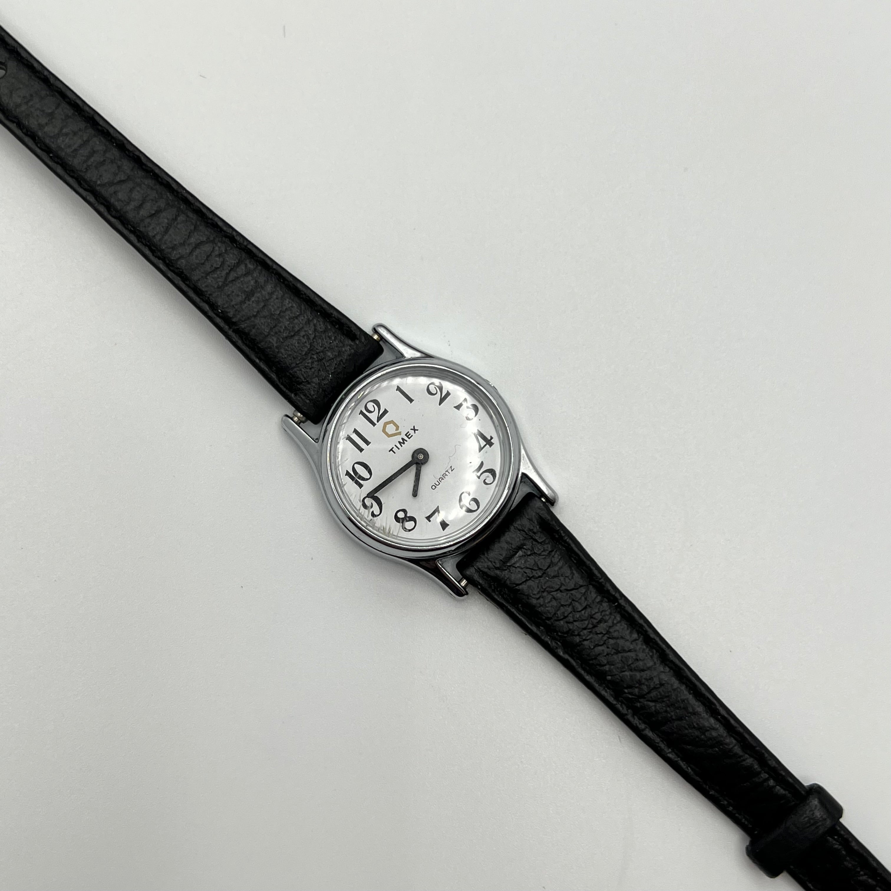 🖤 Black Leather Timex Watch