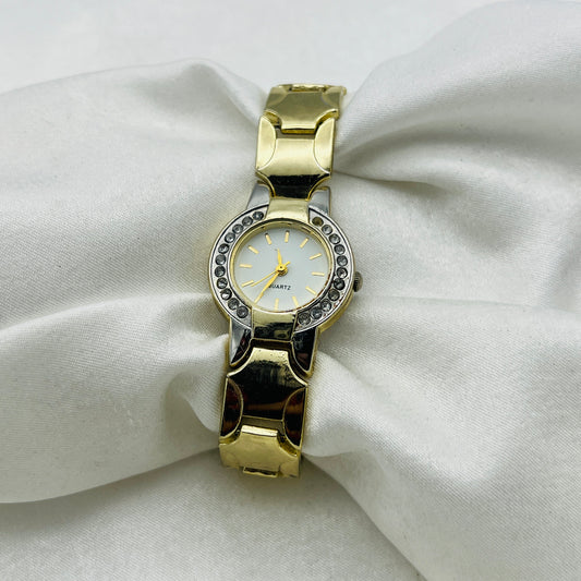 Diamanté Gold-Toned Watch