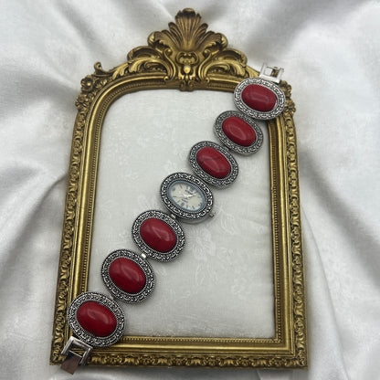 Red Gemstone Watch