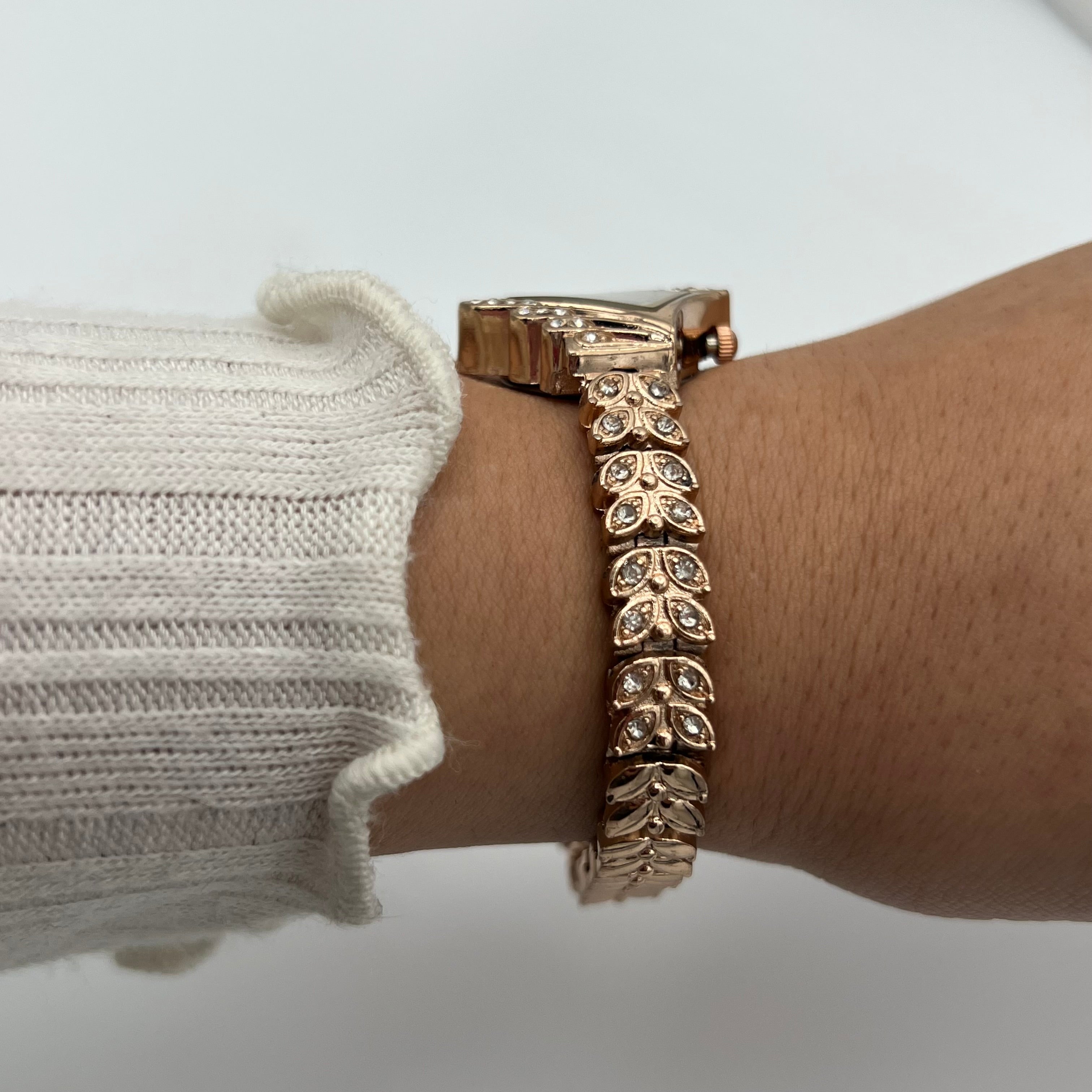 💕 Rose Gold-Toned Diamanté Watch