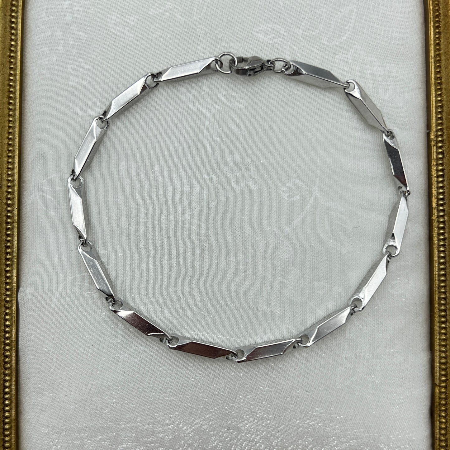 Curb Chain Silver-Tone Bracelet
