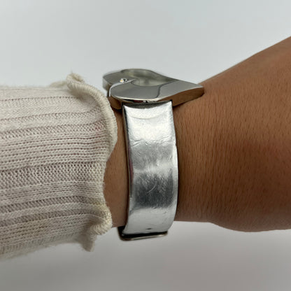 Heart Shaped Dial Silver-Toned Watch