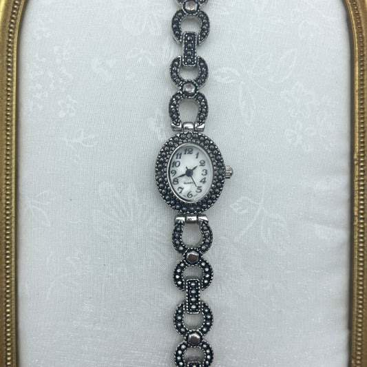 Silver Tone Art Deco Watch