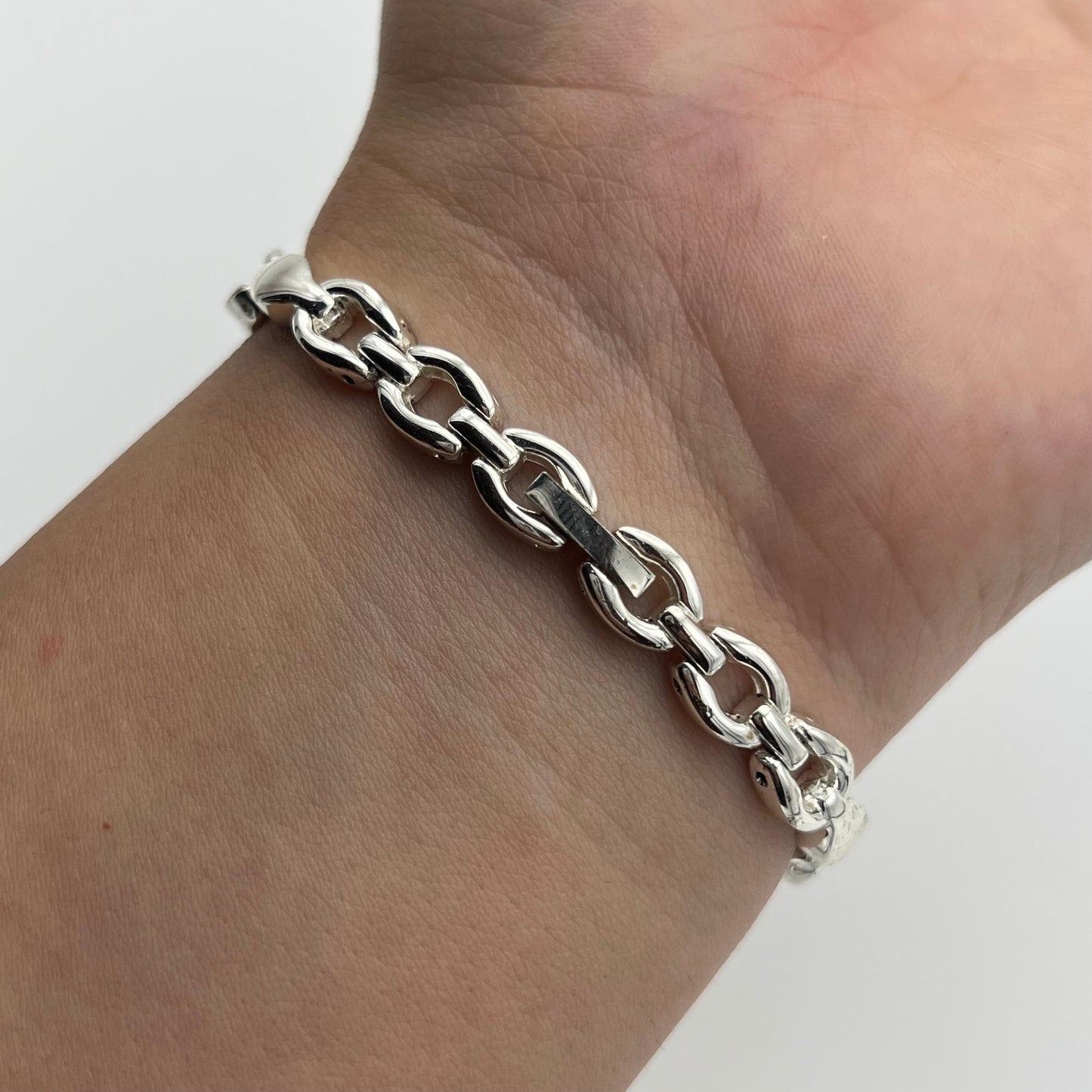 Diamanté Silver-Toned Watch