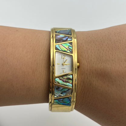 Gold-Toned Abalone Watch
