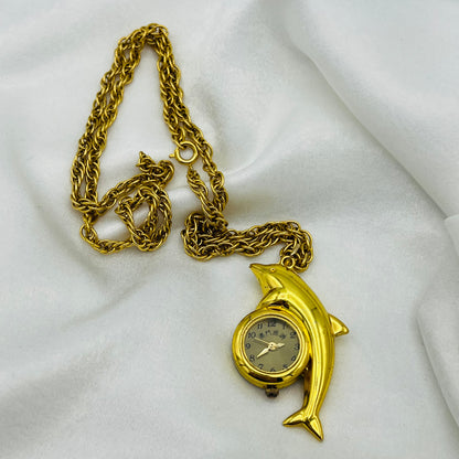 Dolphin Watch Necklace
