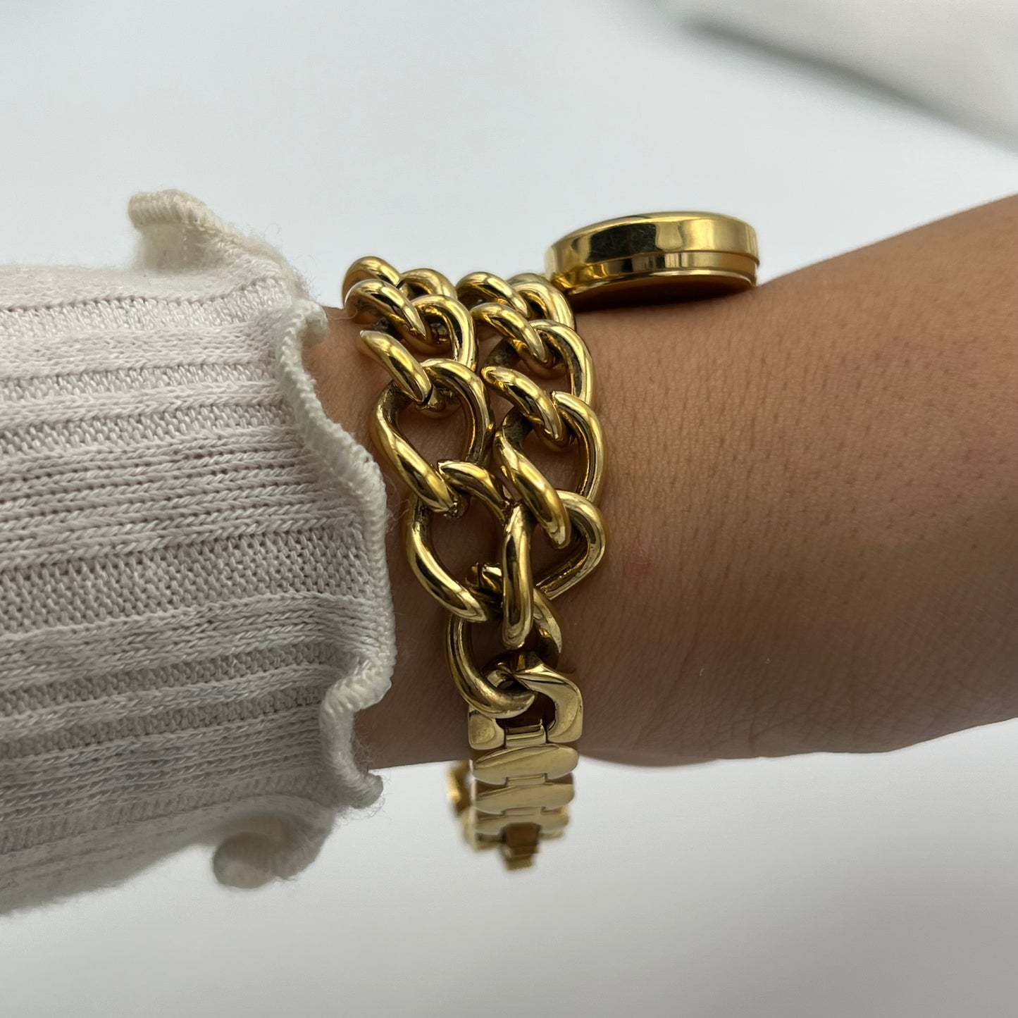 Anne Klein Double Chain Watch