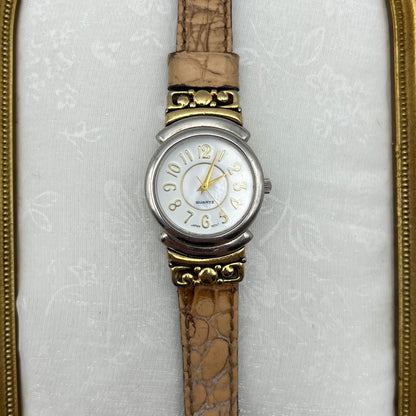 Brown & Black Reversible Strap Watch