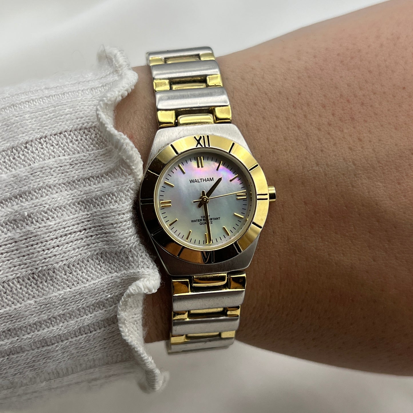 Waltham Two-Toned Mother of Pearl Watch