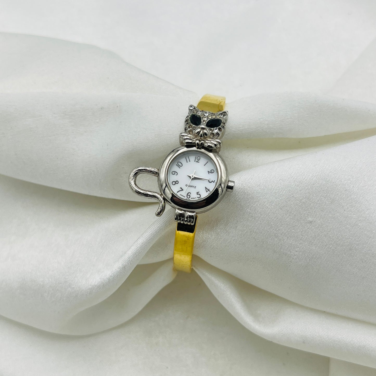 Cat Diamanté Gold-Toned Watch