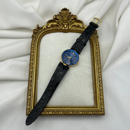 Blue Crystal Raised Bezel Watch