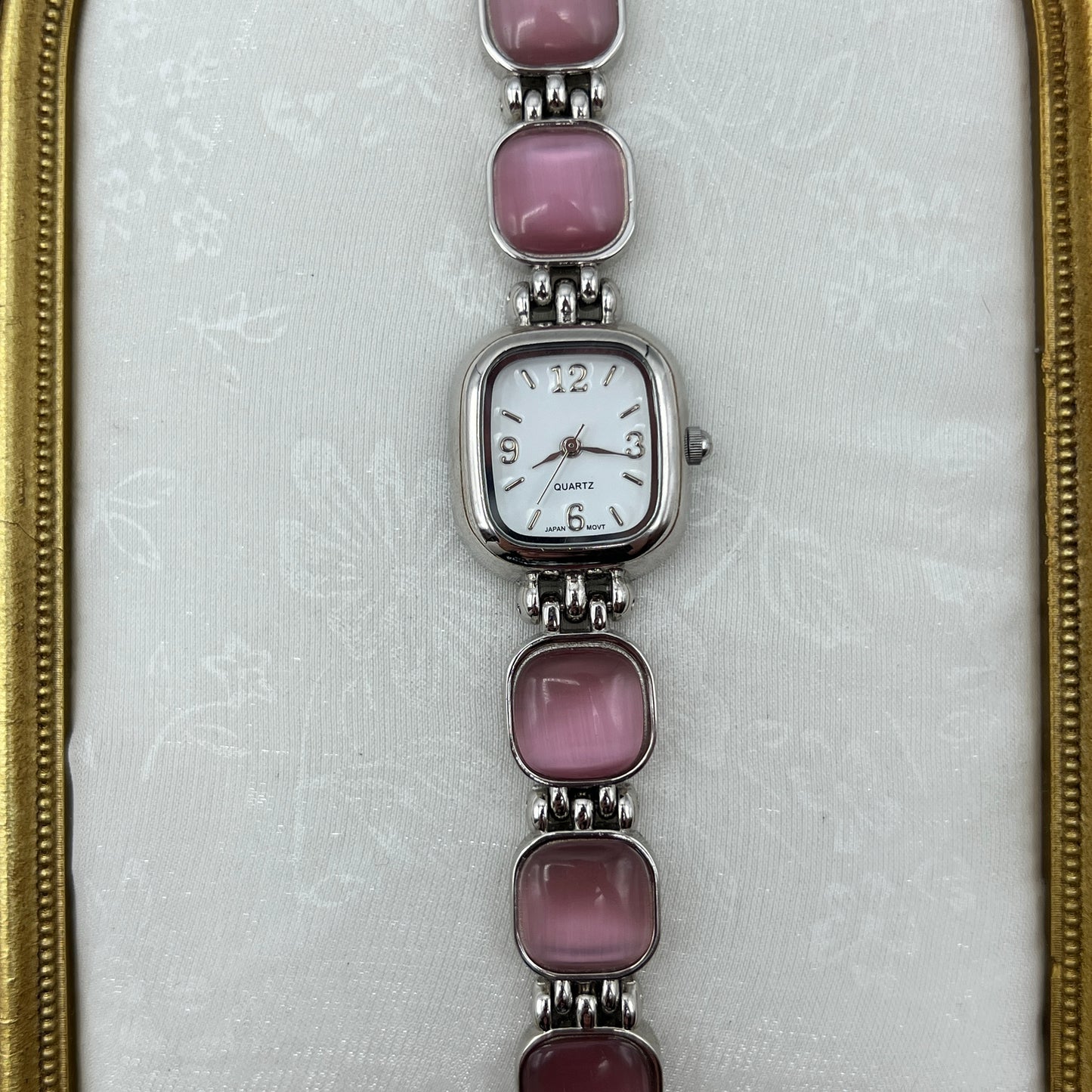 Pink Gemstone Watch