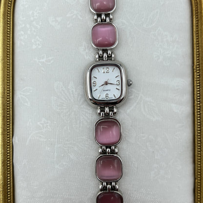Pink Gemstone Watch