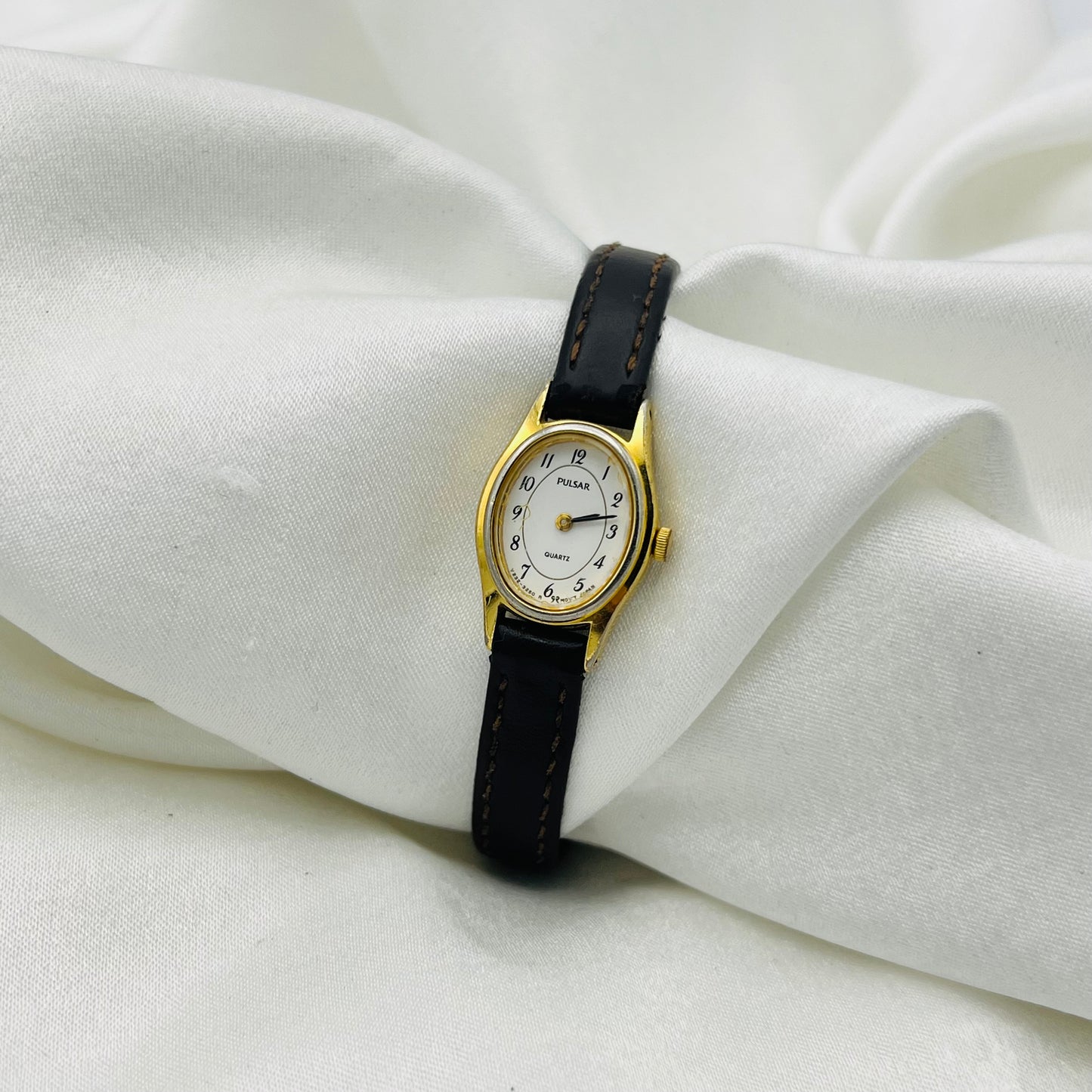 Dainty Pulsar Brown Leather Watch