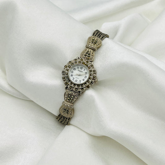 Art Deco Style Watch with Bow Detailing