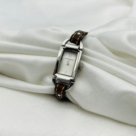 Michael Kors Leather Brown Strap Watch