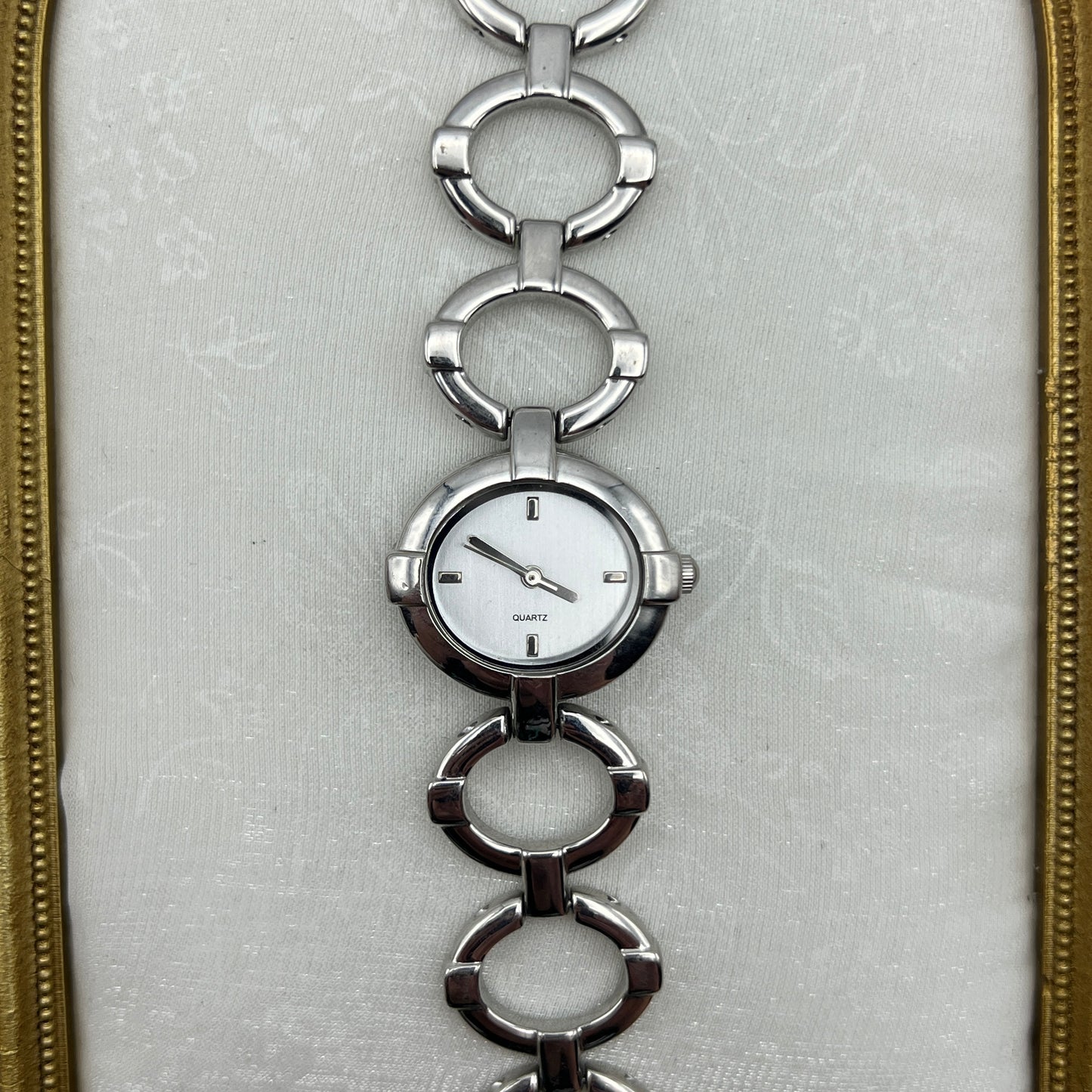 Oval Link Silver-Tone Watch