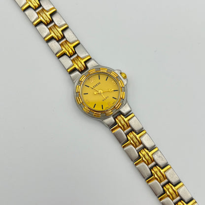 Two-Toned Round Face Watch