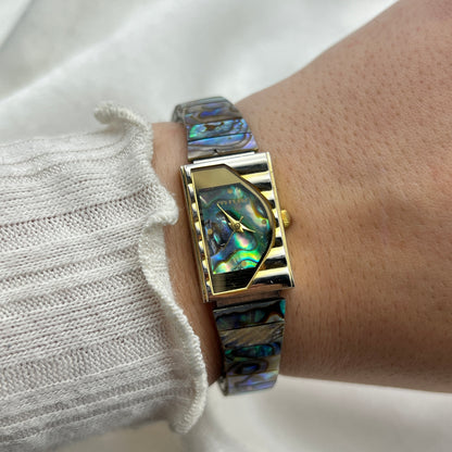 Gold-Toned Abalone Watch