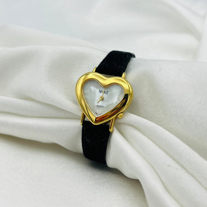 Heart Dial Leather Watch