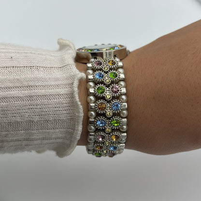 Pearls & Multi-Colored Gemstone Watch