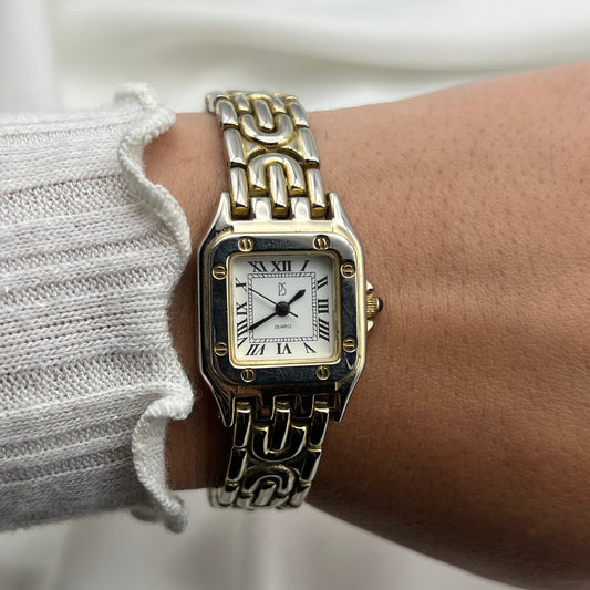 Gold-Tone Tank Watch Similar to the Cartier Panthere. Price: ~$10,000