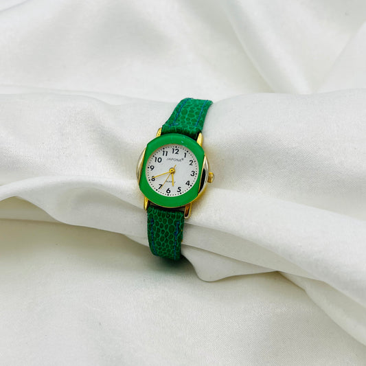 Green Leather Watch