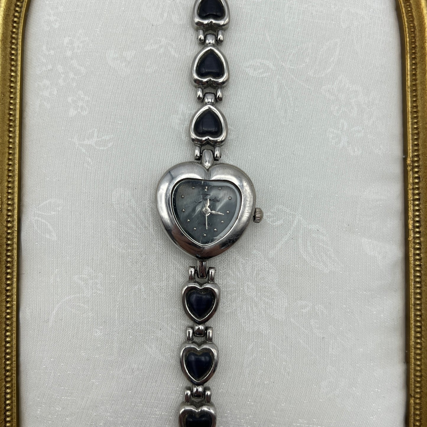 RARE Heart Silver-Tone Watch
