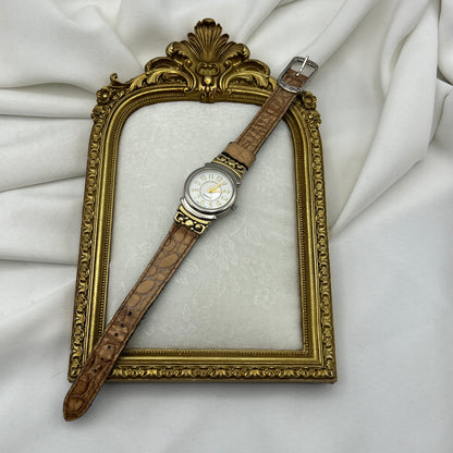 Brown & Black Reversible Strap Watch