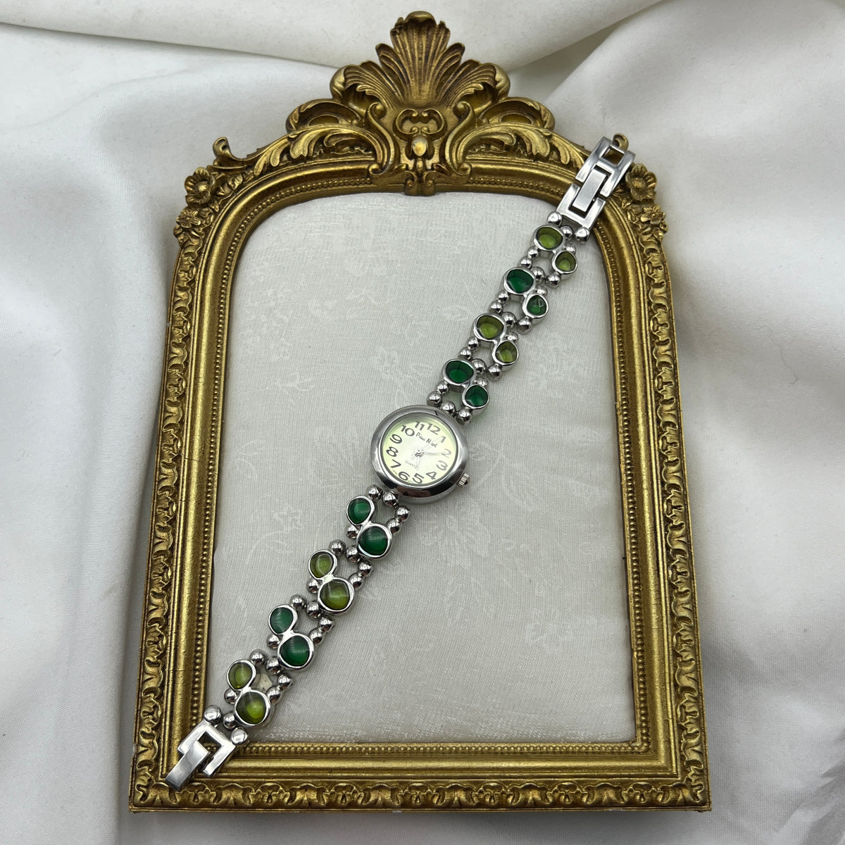 Green Glossy Cabochon Watch