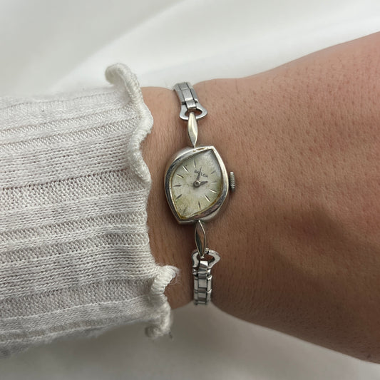 10k RGP Unique Dial Silver-Tone Cocktail Watch