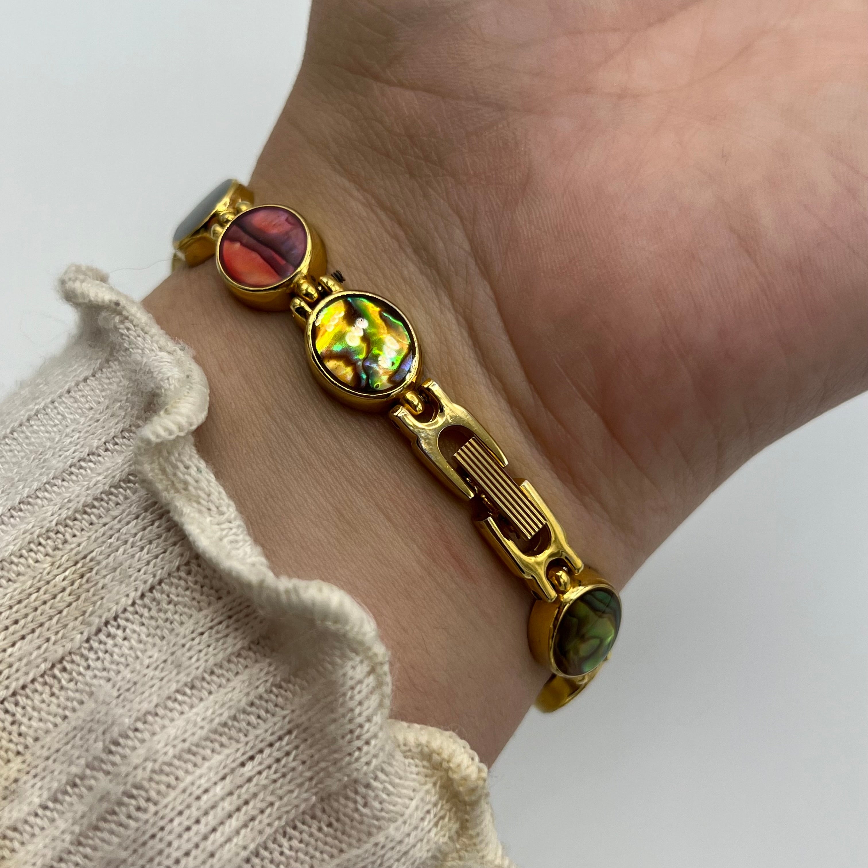 ✨ Gold-Toned Abalone Watch