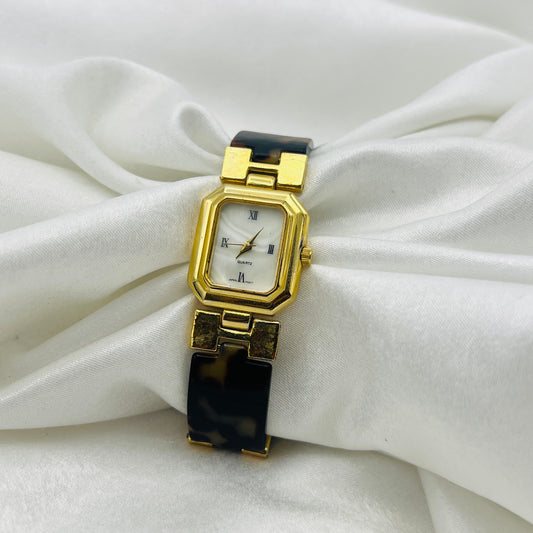 Tortoise Shell Gold-Toned Watch