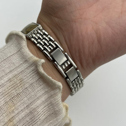 Abalone Silver-Toned Watch