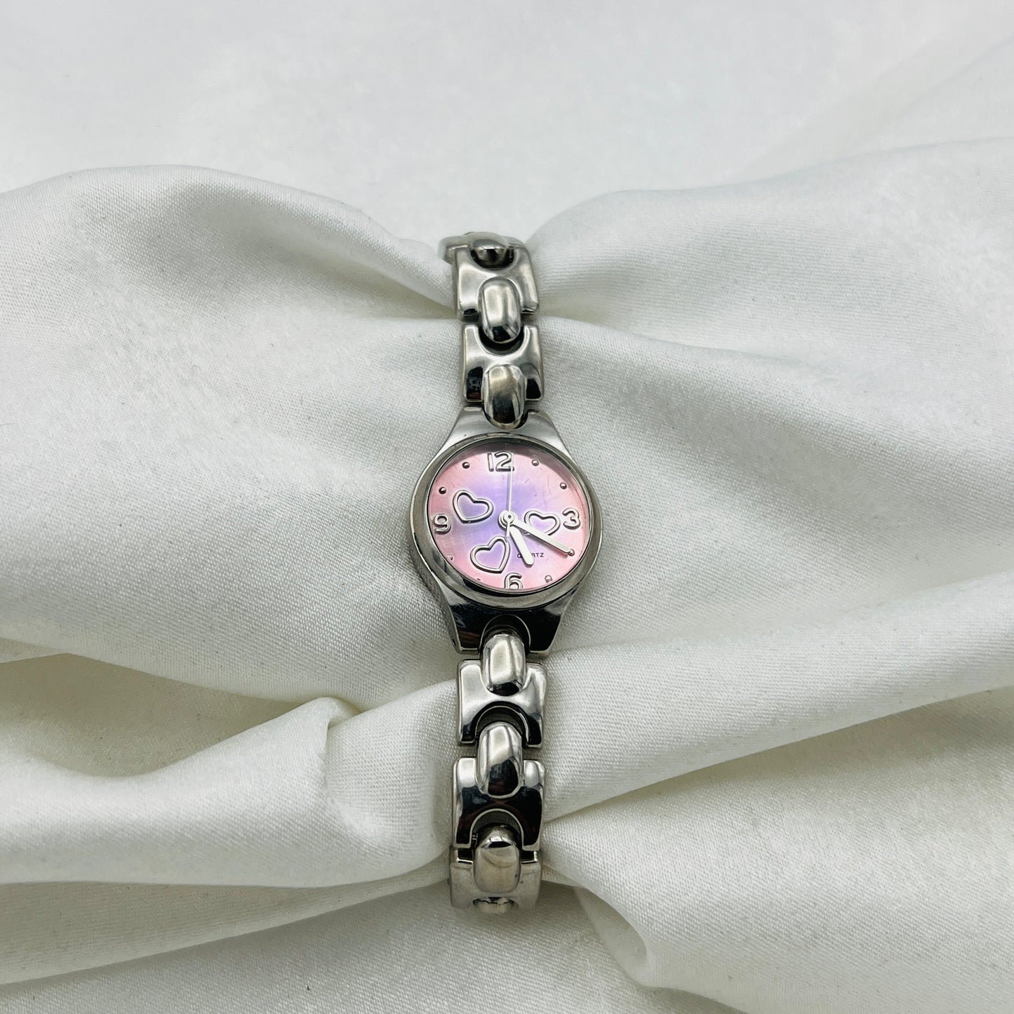 Pink Heart Dial Watch