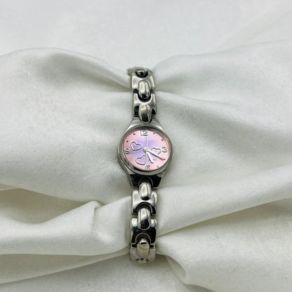 Pink Heart Dial Watch