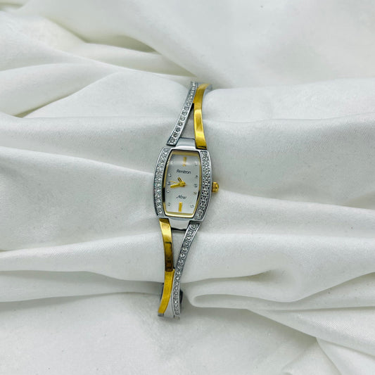 Two-Toned Diamanté Watch