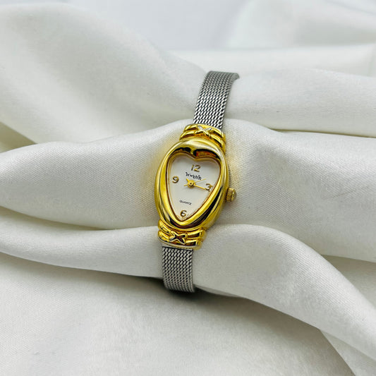 ✨🩶 Two-Toned Heart Watch