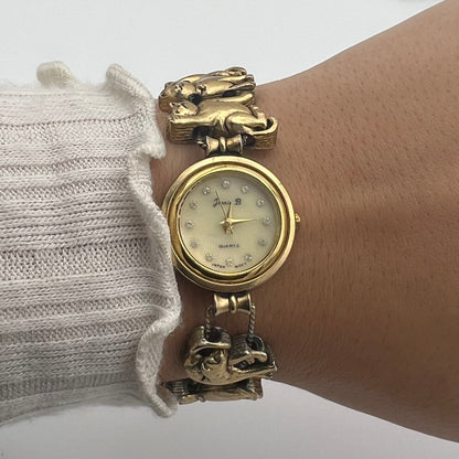 RARE Cat Slide Charm Watch
