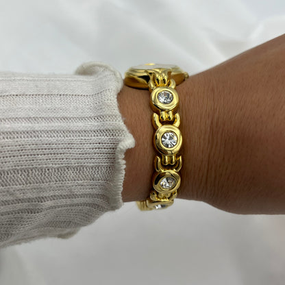 🌟 Gold-Toned Diamanté Watch