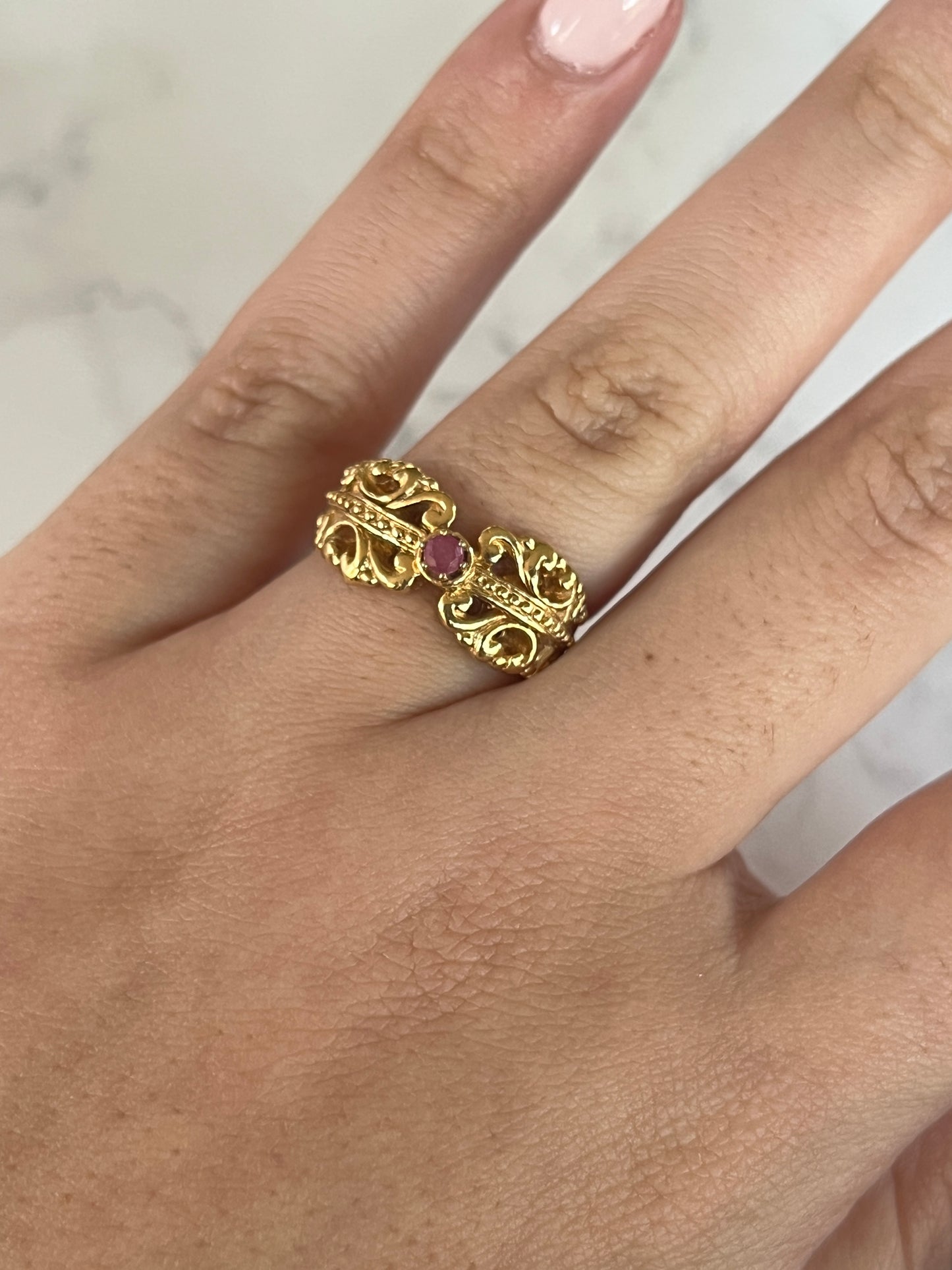 Avon Victorian Ruby Ring