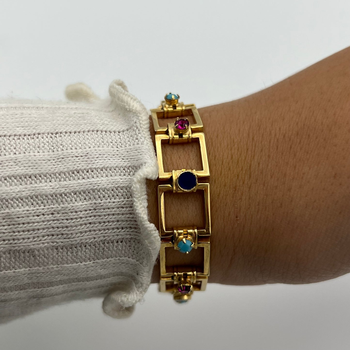 Multi-Colored Gold-Toned Bracelet