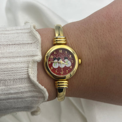 Three Snowman Bangle Watch