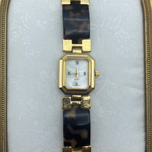 Tortoise Shell Gold-Toned Watch