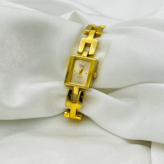 Gold-Toned Tank Watch