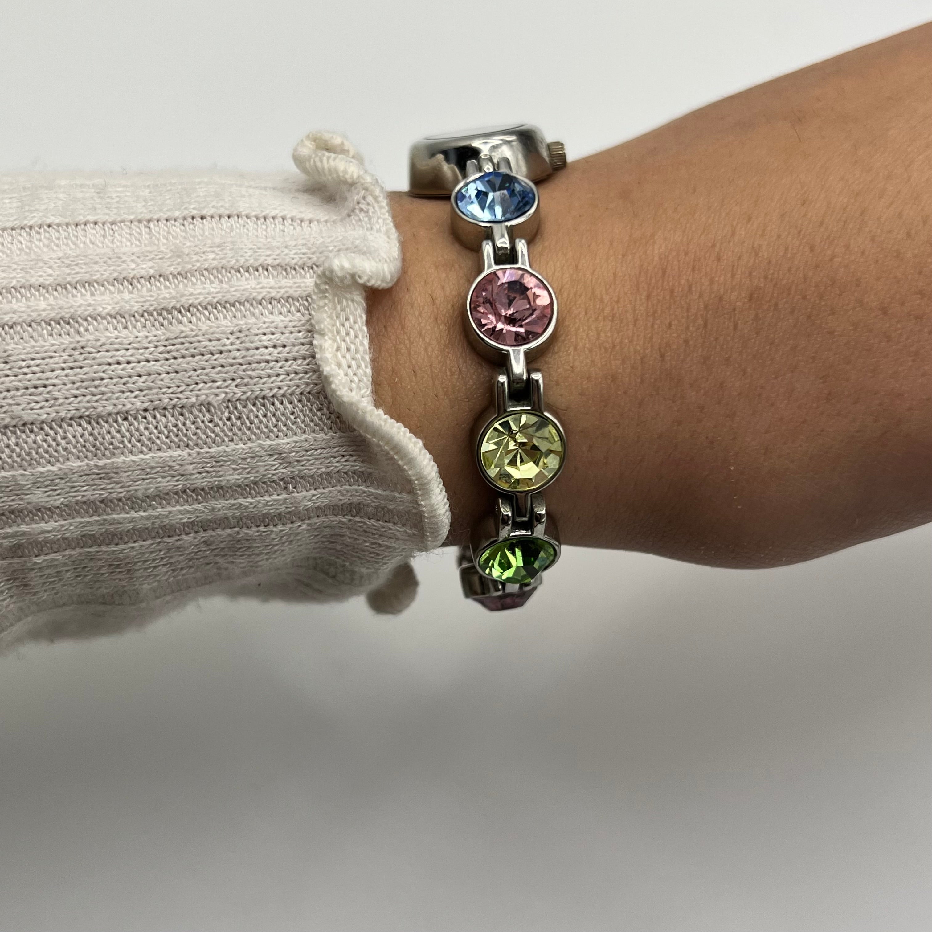 💗🩵 Multi-Colored Gemstone Watch